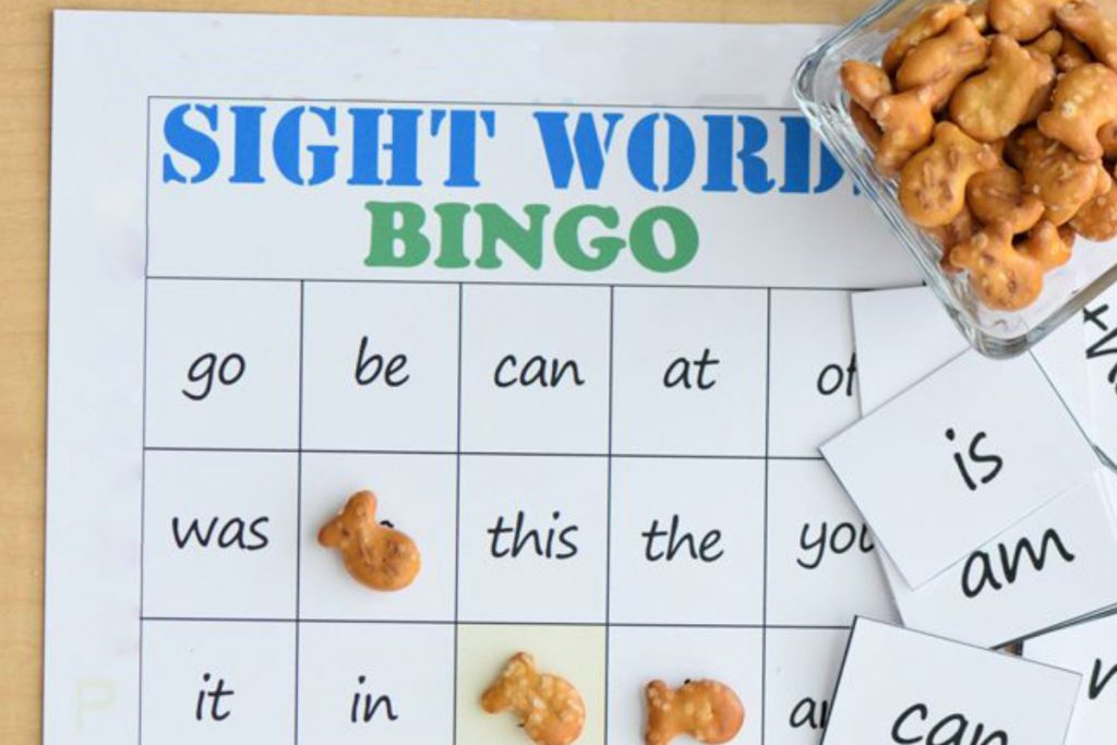 Game Sight Words Bingo