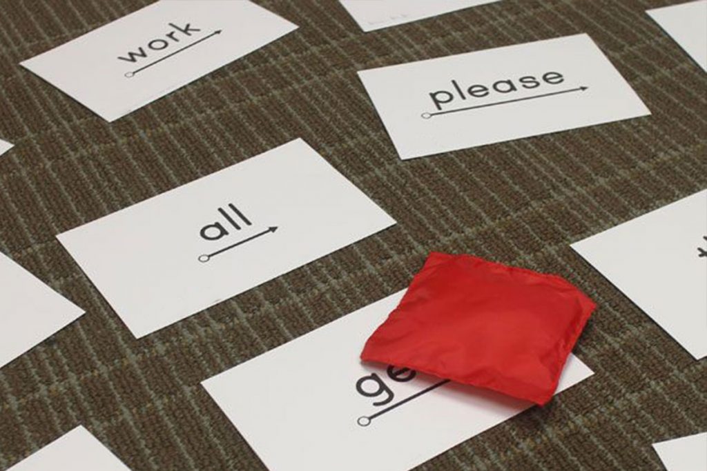 Game Sight Words Bean Bag Toss