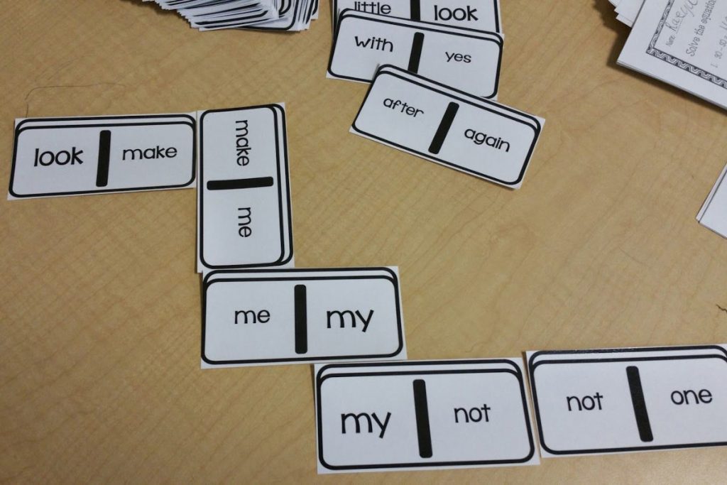 Game Sight Words Domino