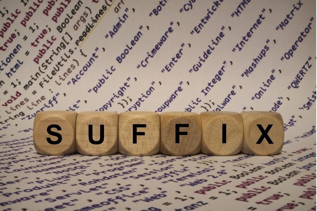 Suffixes