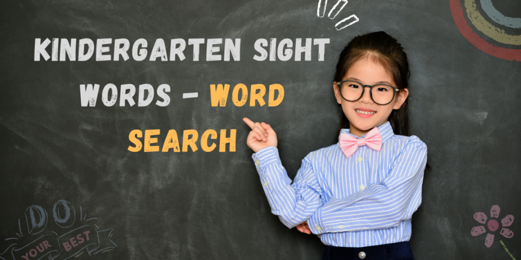 word search sight words tiếng Anh cho trẻ mẫu giáo