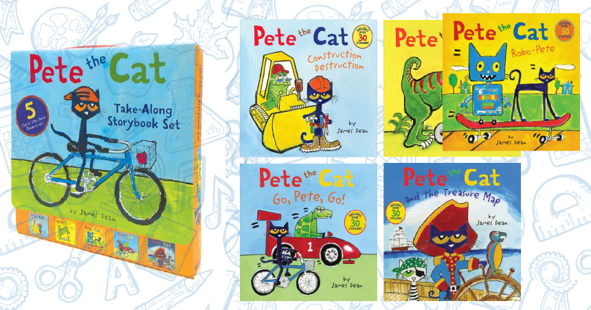 Series Pete The Cat Pictures Story Books - Take Along Story Book Set